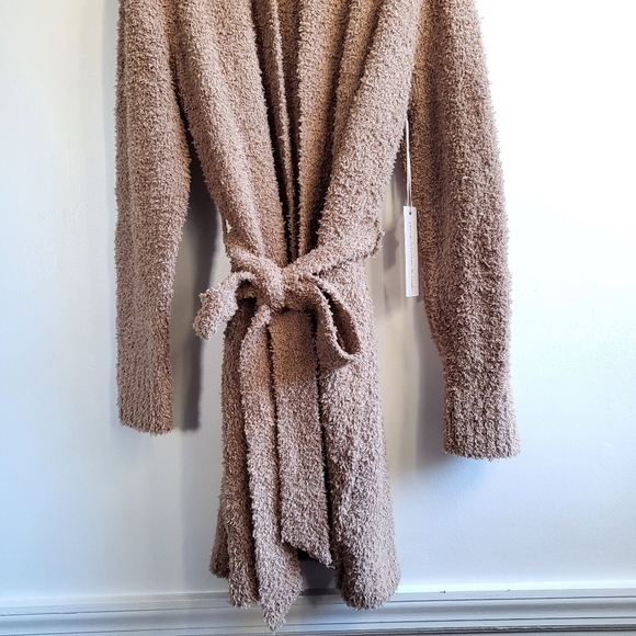 New Young Fabulous & Broke Teddy Bear Belted Tan Sweater Cardigan NWT Medium - Picture 6 of 10